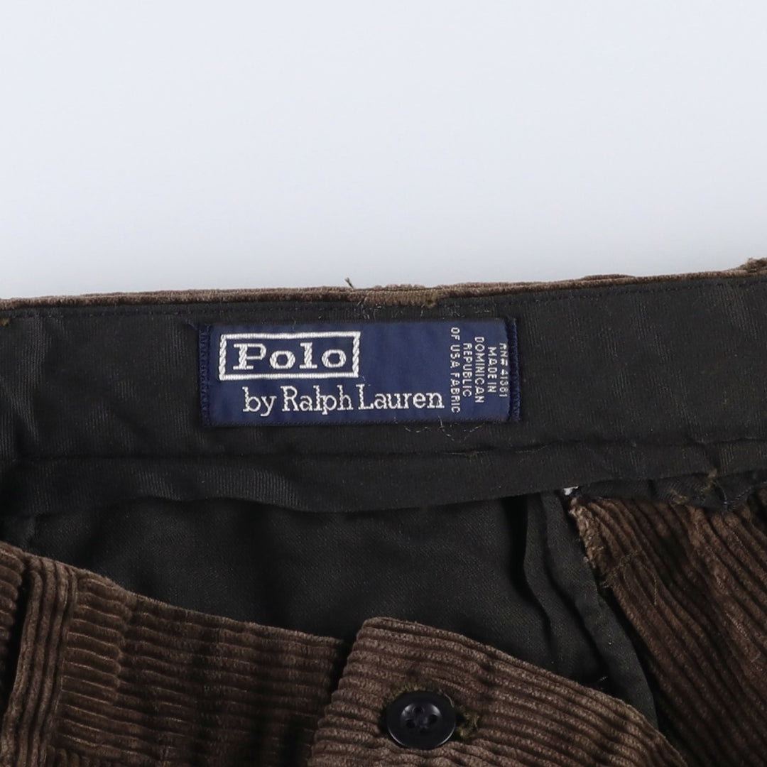 Ralph Lauren POLO by Ralph Lauren wide-ribbed corduroy pants, men's size W33 cotton brown type Vintage Second Hand