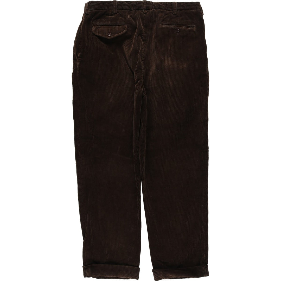 Ralph Lauren POLO by Ralph Lauren Two-pleat Corduroy Pants for Men, W34 cotton brown type Vintage Second Hand