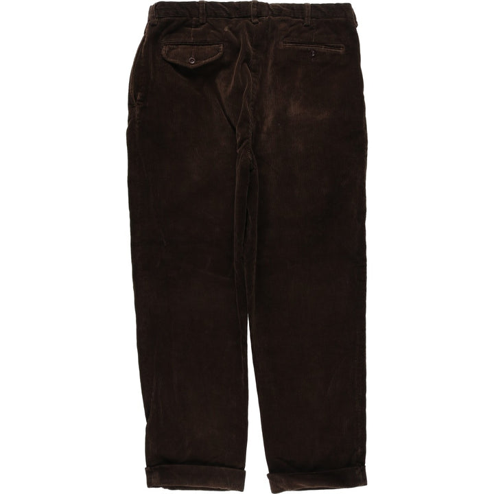 Ralph Lauren POLO by Ralph Lauren Two-pleat Corduroy Pants for Men, W34 cotton brown type Vintage Second Hand