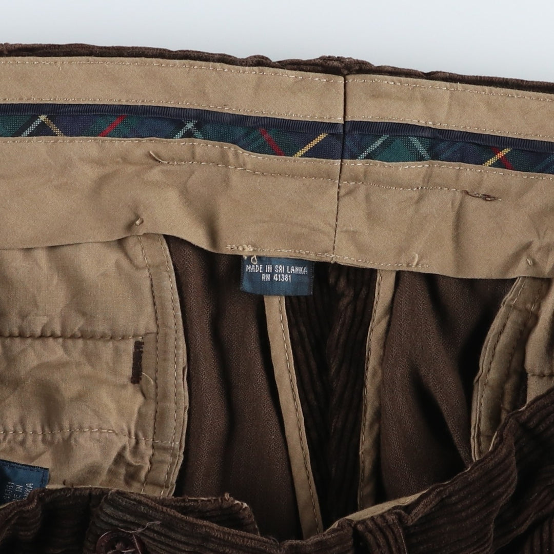 Ralph Lauren POLO by Ralph Lauren Two-pleat Corduroy Pants for Men, W34 cotton brown type Vintage Second Hand