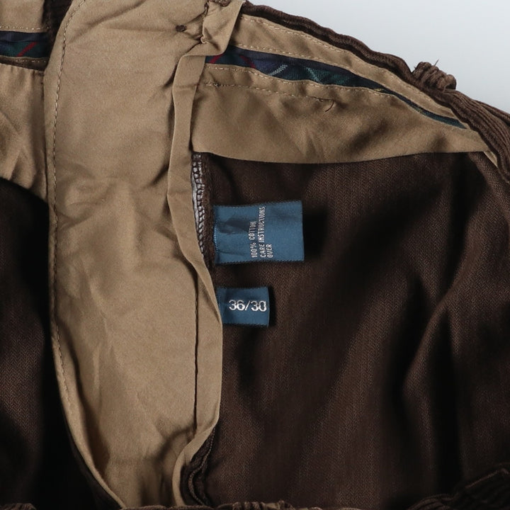 Ralph Lauren POLO by Ralph Lauren Two-pleat Corduroy Pants for Men, W34 cotton brown type Vintage Second Hand