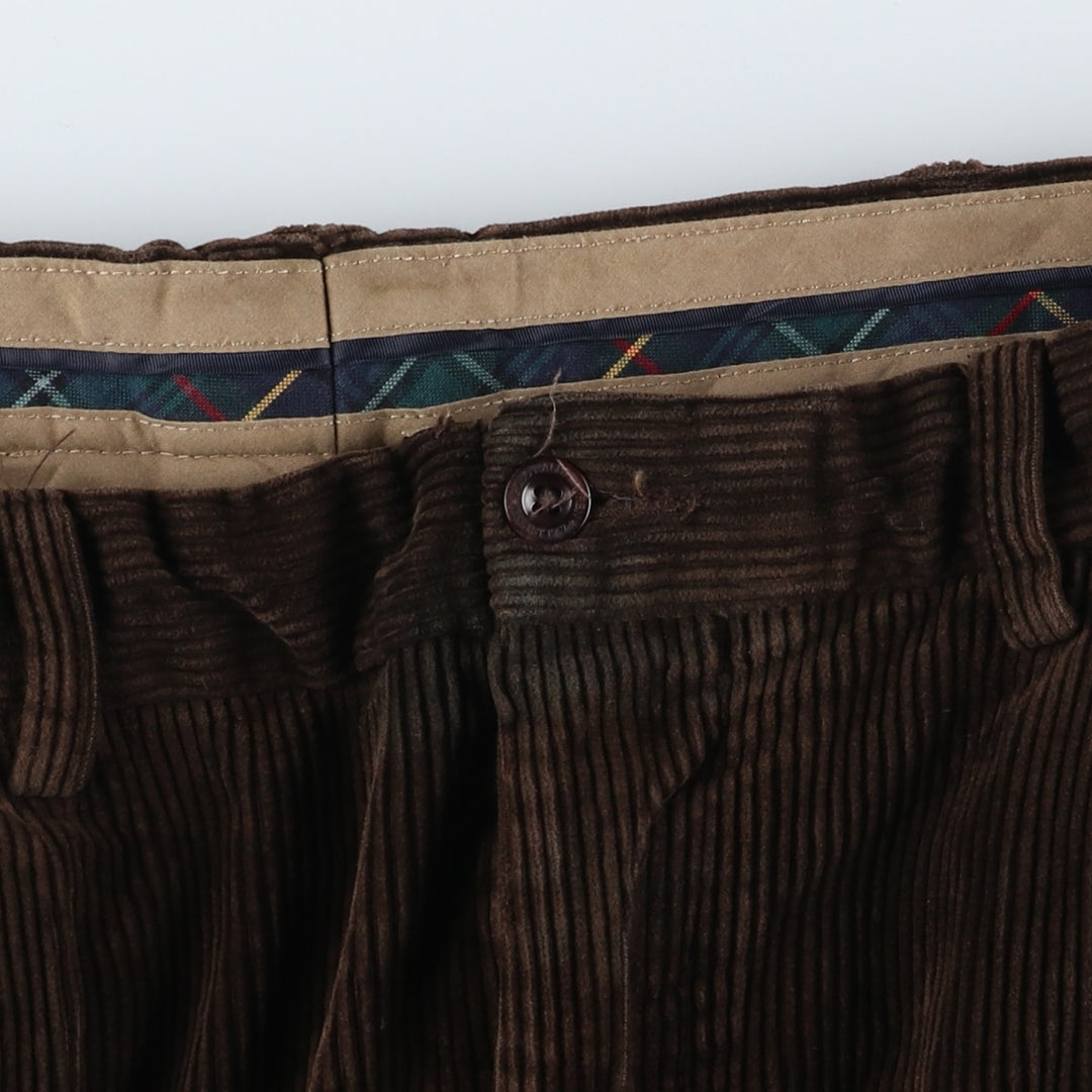 Ralph Lauren POLO by Ralph Lauren Two-pleat Corduroy Pants for Men, W34 cotton brown type Vintage Second Hand