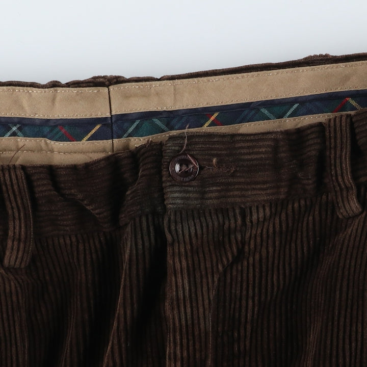 Ralph Lauren POLO by Ralph Lauren Two-pleat Corduroy Pants for Men, W34 cotton brown type Vintage Second Hand