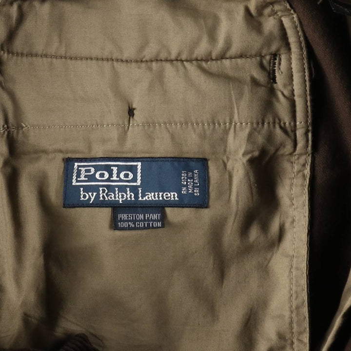 Ralph Lauren POLO by Ralph Lauren PRESTON PANT, wide-ribbed corduroy pants, men's size W35. cotton brown type Vintage Second Hand