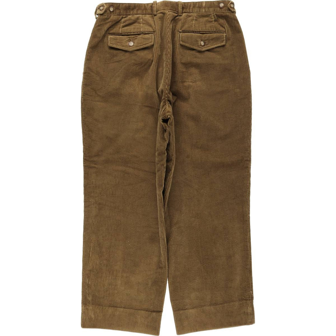 Valentino VALENTINO JEANS Two-pleat wide-wale corduroy pants, men's size W32 (approx.) cotton beige type brown Vintage Second Hand