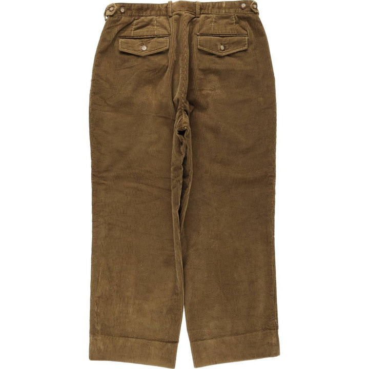 Valentino VALENTINO JEANS Two-pleat wide-wale corduroy pants, men's size W32 (approx.) cotton beige type brown Vintage Second Hand