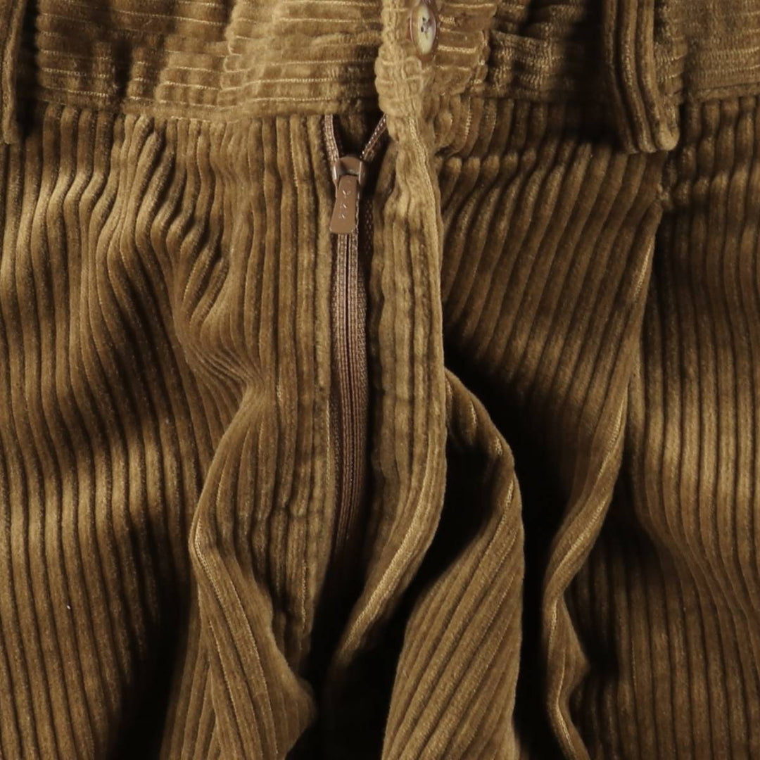 Valentino VALENTINO JEANS Two-pleat wide-wale corduroy pants, men's size W32 (approx.) cotton beige type brown Vintage Second Hand
