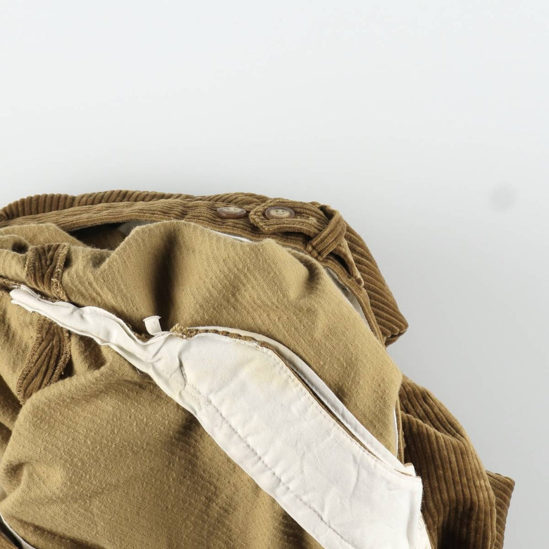 Valentino VALENTINO JEANS Two-pleat wide-wale corduroy pants, men's size W32 (approx.) cotton beige type brown Vintage Second Hand