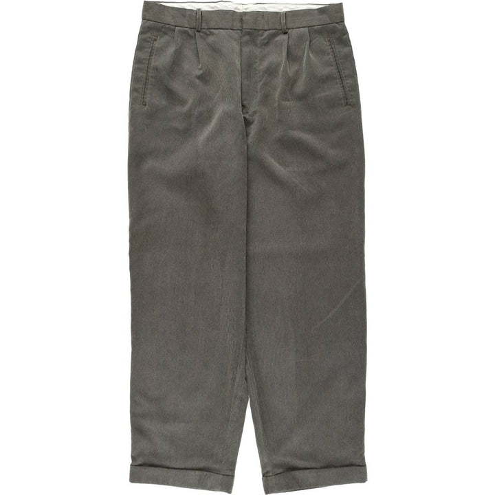 ~1990'S Yves Saint Laurent Two-Pleat Slacks Pants Men's W35 (approx.) Vintage others gray type Vintage Second Hand
