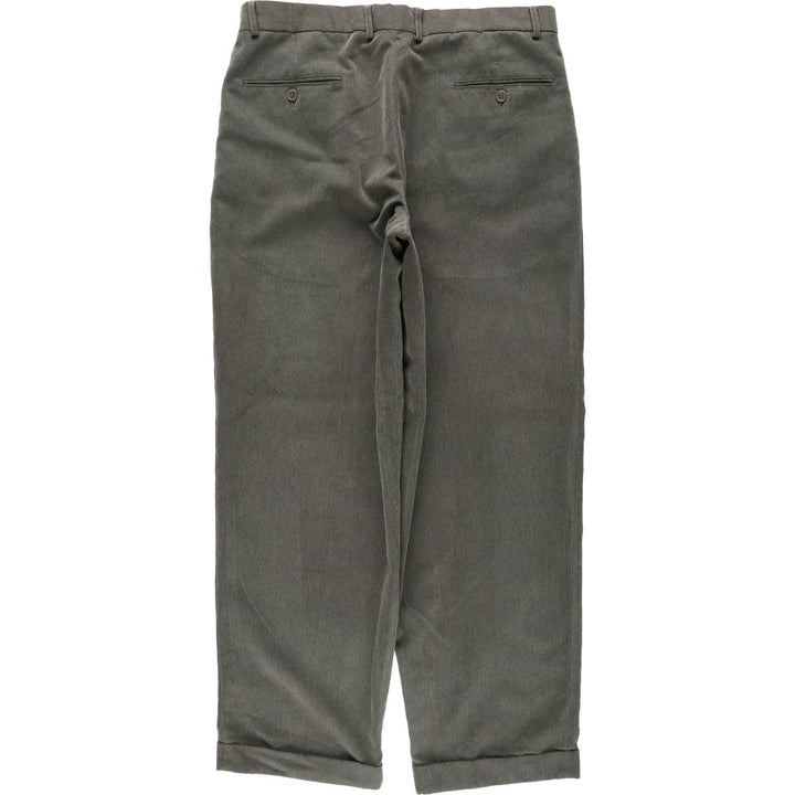 ~1990'S Yves Saint Laurent Two-Pleat Slacks Pants Men's W35 (approx.) Vintage others gray type Vintage Second Hand