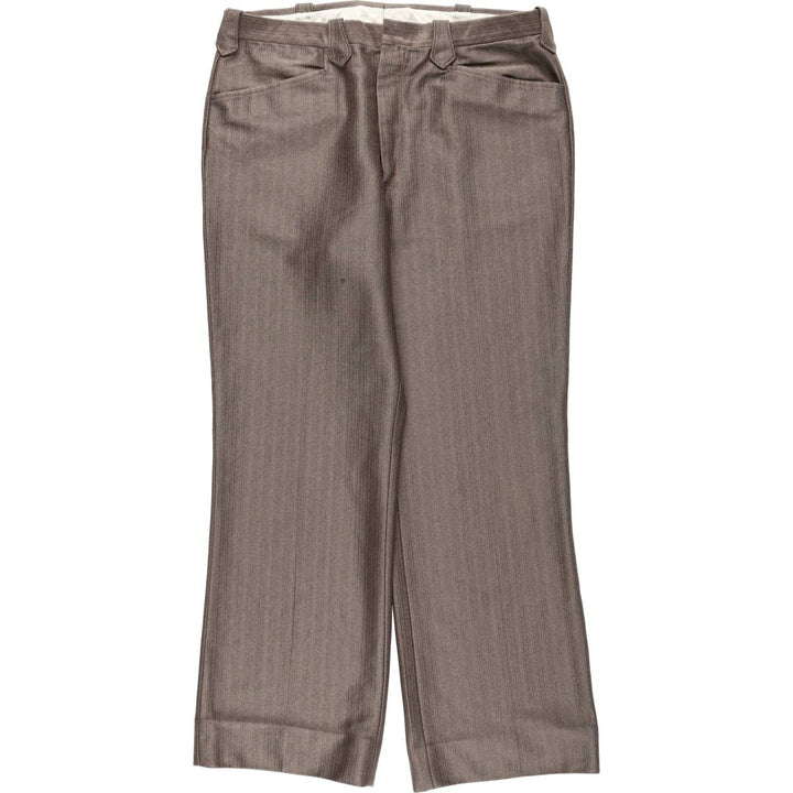 Men's slacks pants, equivalent to size W36, vintage. unclear brown type Vintage Second Hand