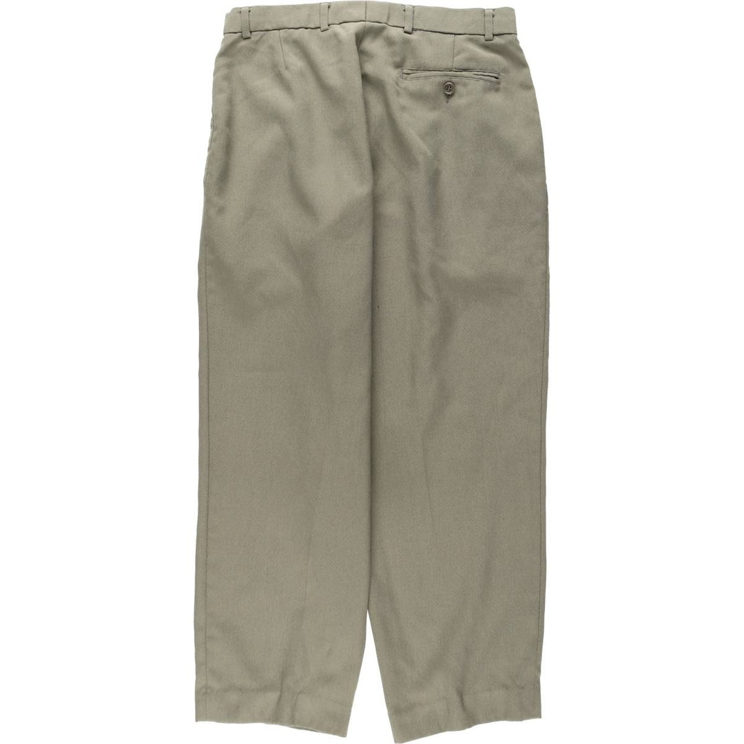 80s-90'S RISERVA Three-Pleat Slacks Pants Men's W32 (approx.) Vintage unclear gray type Vintage Second Hand