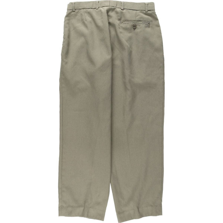 80s-90'S RISERVA Three-Pleat Slacks Pants Men's W32 (approx.) Vintage unclear gray type Vintage Second Hand