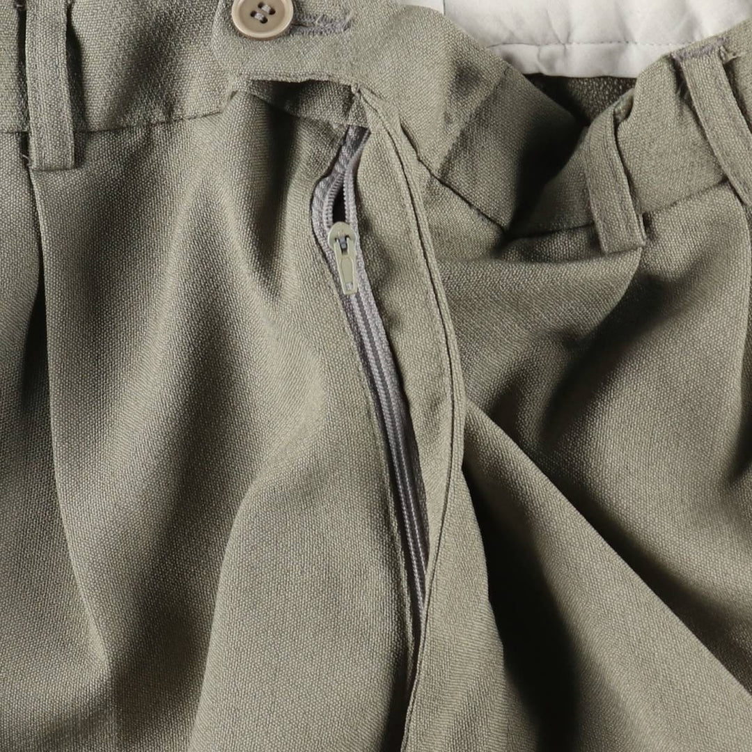 80s-90'S RISERVA Three-Pleat Slacks Pants Men's W32 (approx.) Vintage unclear gray type Vintage Second Hand