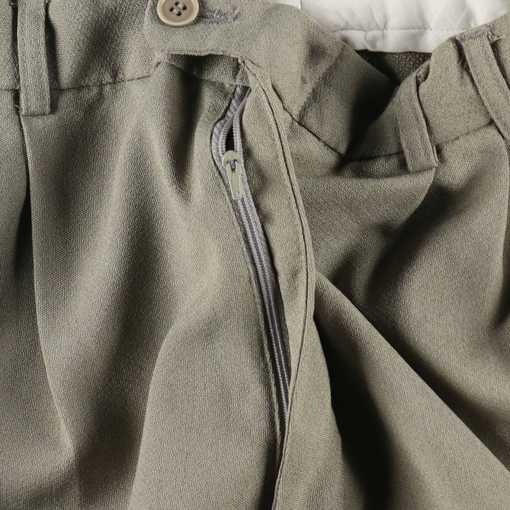 80s-90'S RISERVA Three-Pleat Slacks Pants Men's W32 (approx.) Vintage unclear gray type Vintage Second Hand