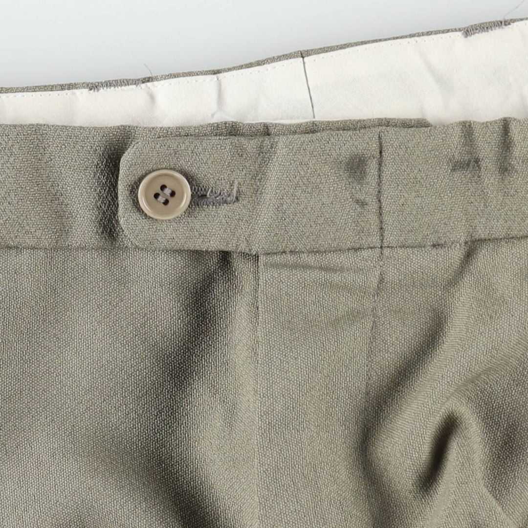 80s-90'S RISERVA Three-Pleat Slacks Pants Men's W32 (approx.) Vintage unclear gray type Vintage Second Hand