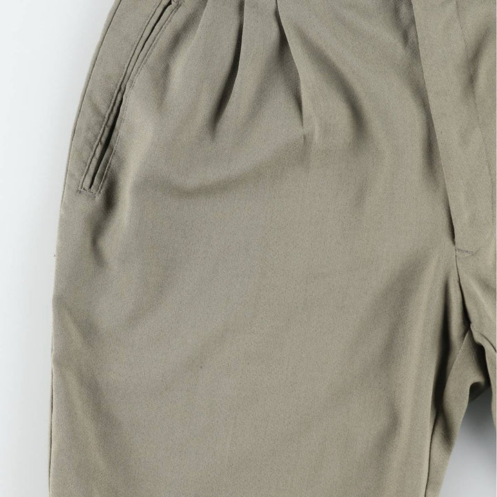 80s-90'S RISERVA Three-Pleat Slacks Pants Men's W32 (approx.) Vintage unclear gray type Vintage Second Hand