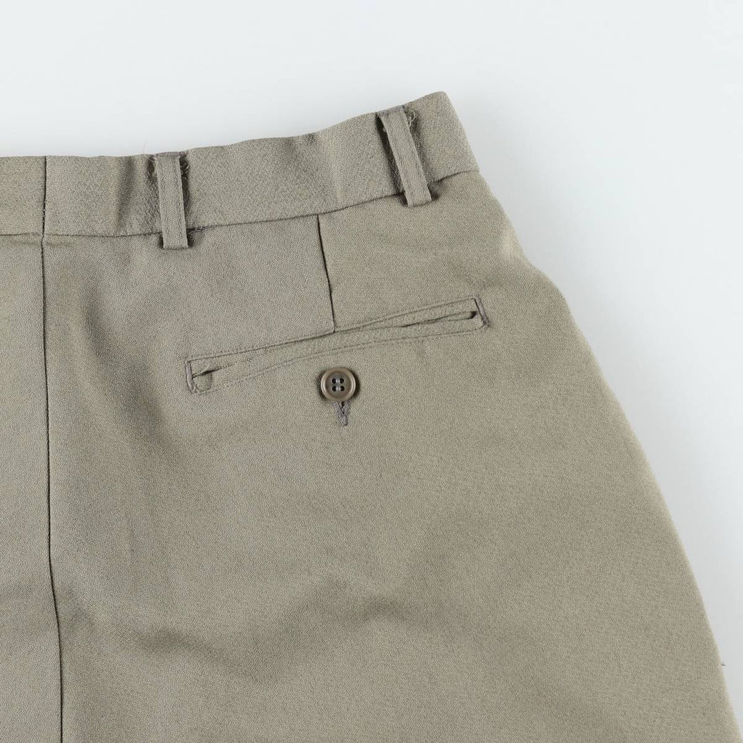 80s-90'S RISERVA Three-Pleat Slacks Pants Men's W32 (approx.) Vintage unclear gray type Vintage Second Hand