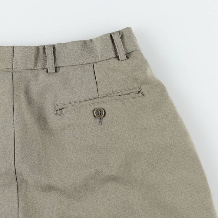 80s-90'S RISERVA Three-Pleat Slacks Pants Men's W32 (approx.) Vintage unclear gray type Vintage Second Hand