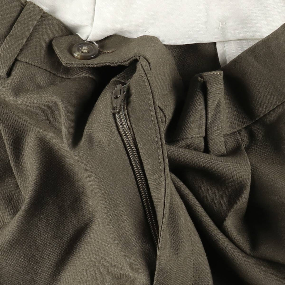 Ralph Lauren LAUREN TOTAL COMFORT Two-pleat wool pants slacks for men, equivalent to W34 wool Khaki type Vintage Second Hand