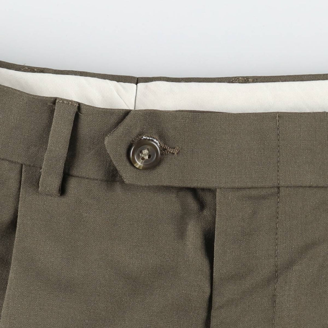 Ralph Lauren LAUREN TOTAL COMFORT Two-pleat wool pants slacks for men, equivalent to W34 wool Khaki type Vintage Second Hand