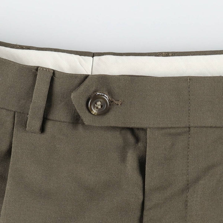 Ralph Lauren LAUREN TOTAL COMFORT Two-pleat wool pants slacks for men, equivalent to W34 wool Khaki type Vintage Second Hand