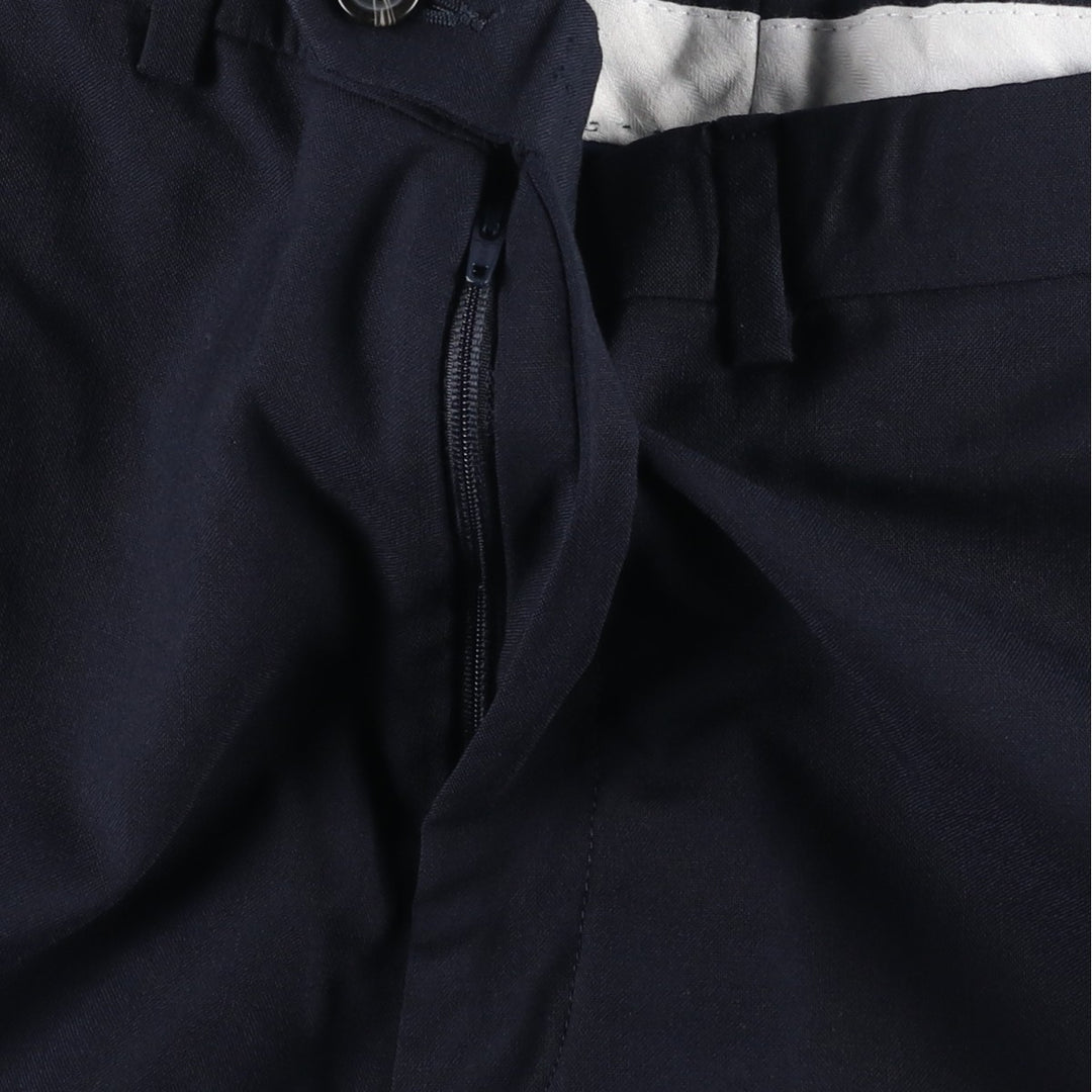 Ralph Lauren LAUREN wool trousers/slacks for men, size W35 (approx.) wool navy blue type Vintage Second Hand
