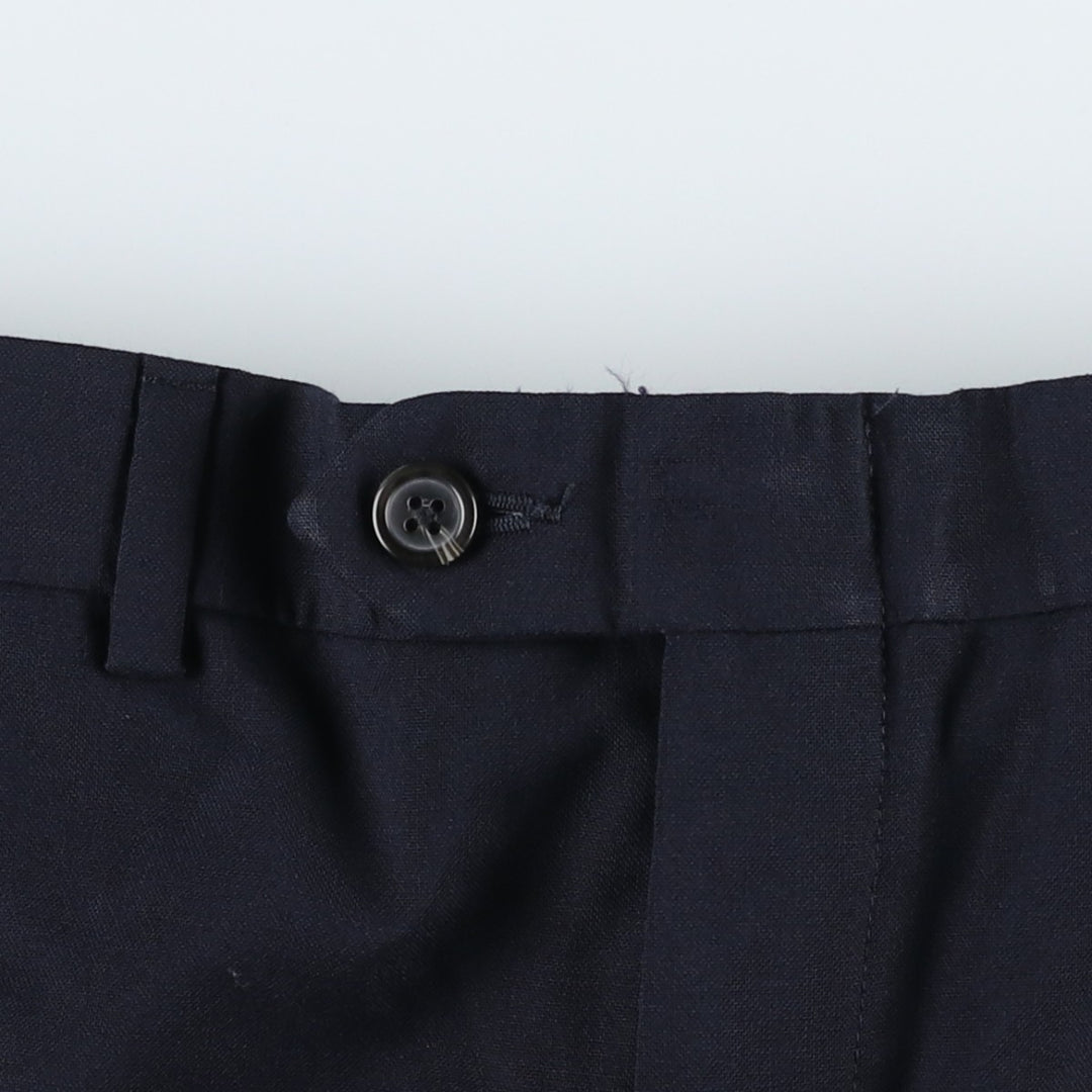 Ralph Lauren LAUREN wool trousers/slacks for men, size W35 (approx.) wool navy blue type Vintage Second Hand