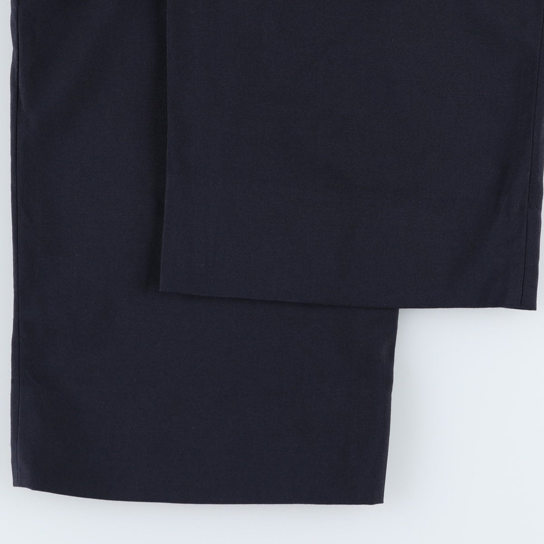 Ralph Lauren LAUREN wool trousers/slacks for men, size W35 (approx.) wool navy blue type Vintage Second Hand