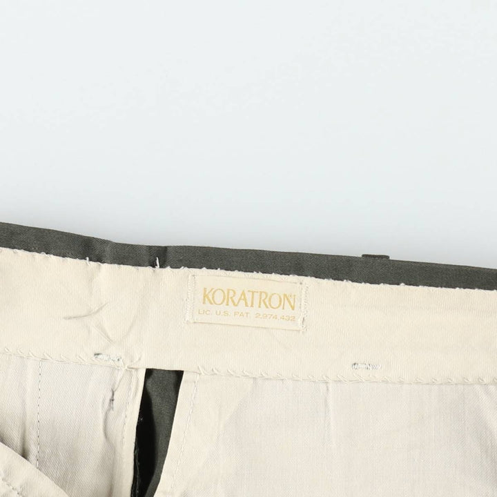 1960s-1970'S KORATRON slacks pants, men's size W36 (approx.), vintage. unclear Khaki type Vintage Second Hand