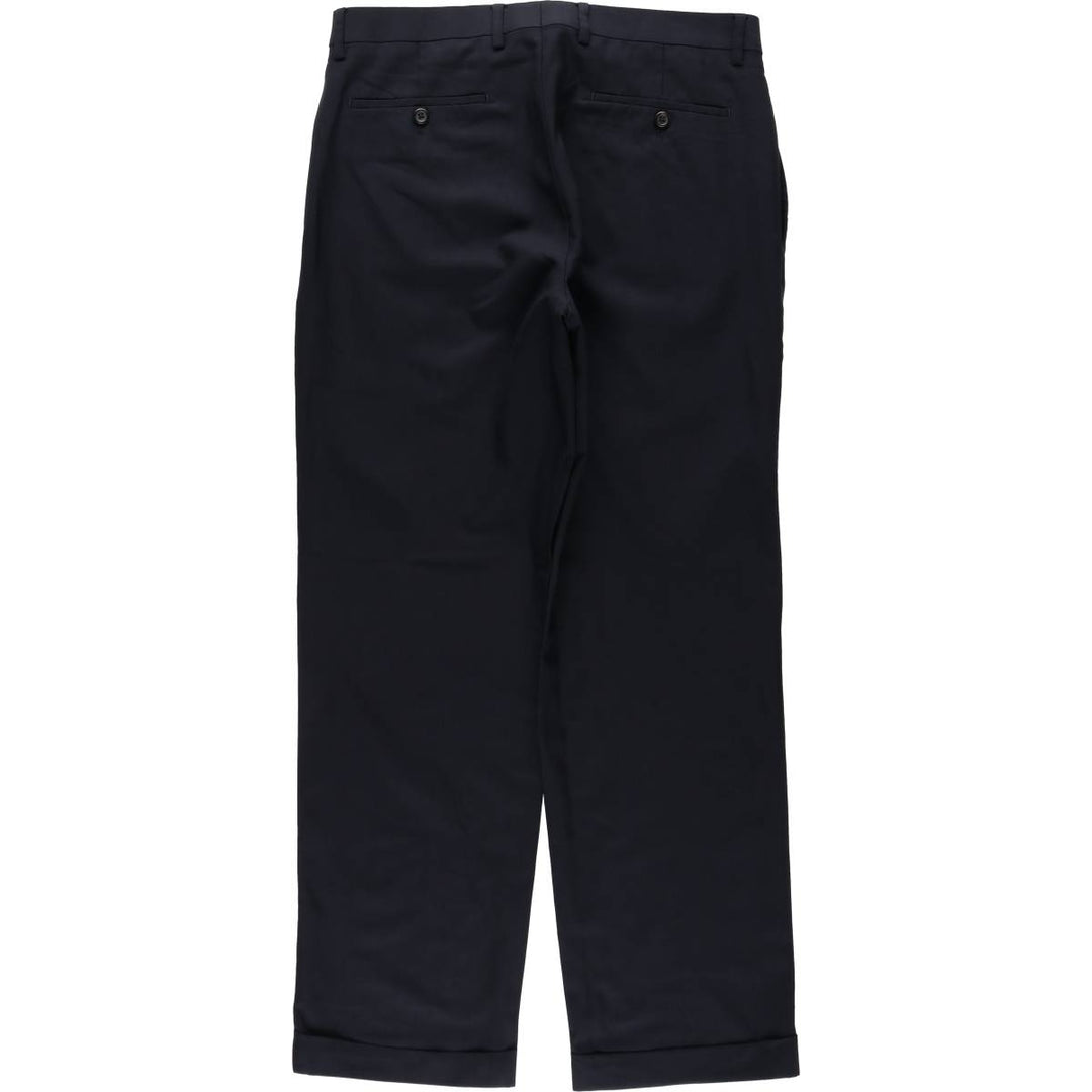 Ralph Lauren LAUREN Lauren Two-pleat wool pants slacks for men, equivalent to W34 wool navy blue type Vintage Second Hand