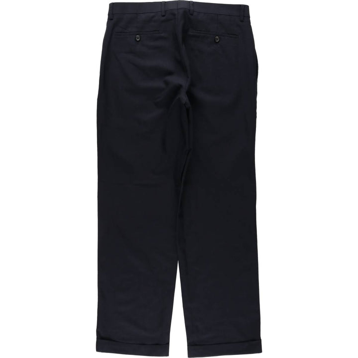 Ralph Lauren LAUREN Lauren Two-pleat wool pants slacks for men, equivalent to W34 wool navy blue type Vintage Second Hand