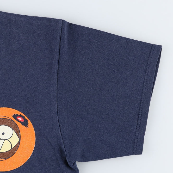 90'S TULTEX SOUTH PARK Character Print T-Shirt, Men's XL (approx.), Vintage cotton navy blue type Vintage Second Hand