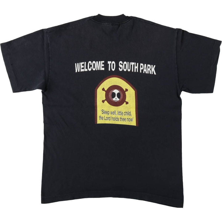 ~90'S SOUTH PARK Character Print T-Shirt, Men's Size M (Equivalent), Vintage cotton black type Vintage Second Hand