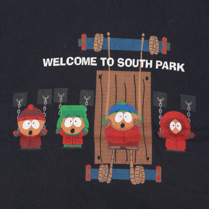 ~90'S SOUTH PARK Character Print T-Shirt, Men's Size M (Equivalent), Vintage cotton black type Vintage Second Hand