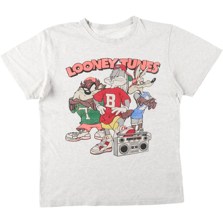 ~90'S LOONEY TUNES Character Print T-Shirt, Men's Size S (Equivalent), Vintage cotton gray type Vintage Second Hand