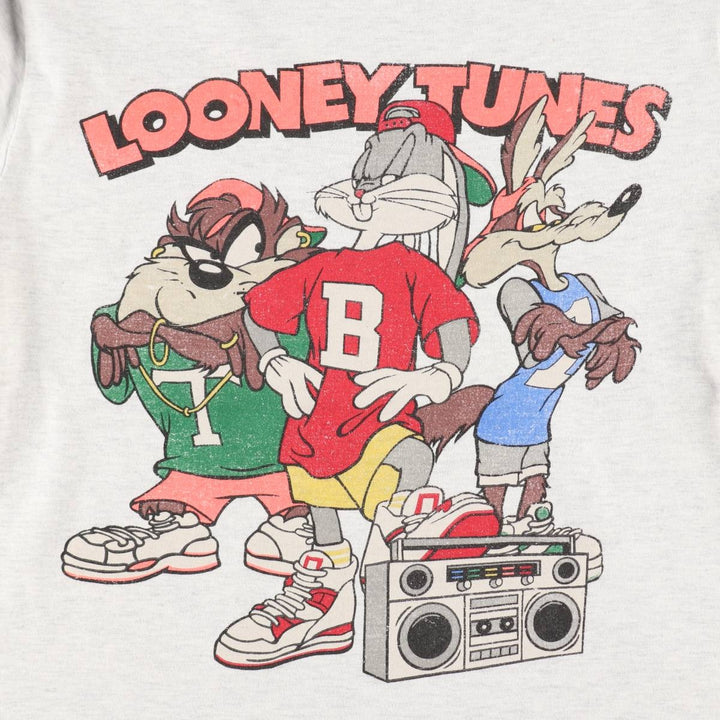 ~90'S LOONEY TUNES Character Print T-Shirt, Men's Size S (Equivalent), Vintage cotton gray type Vintage Second Hand