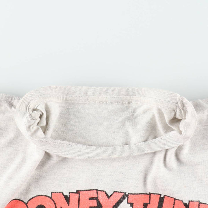 ~90'S LOONEY TUNES Character Print T-Shirt, Men's Size S (Equivalent), Vintage cotton gray type Vintage Second Hand