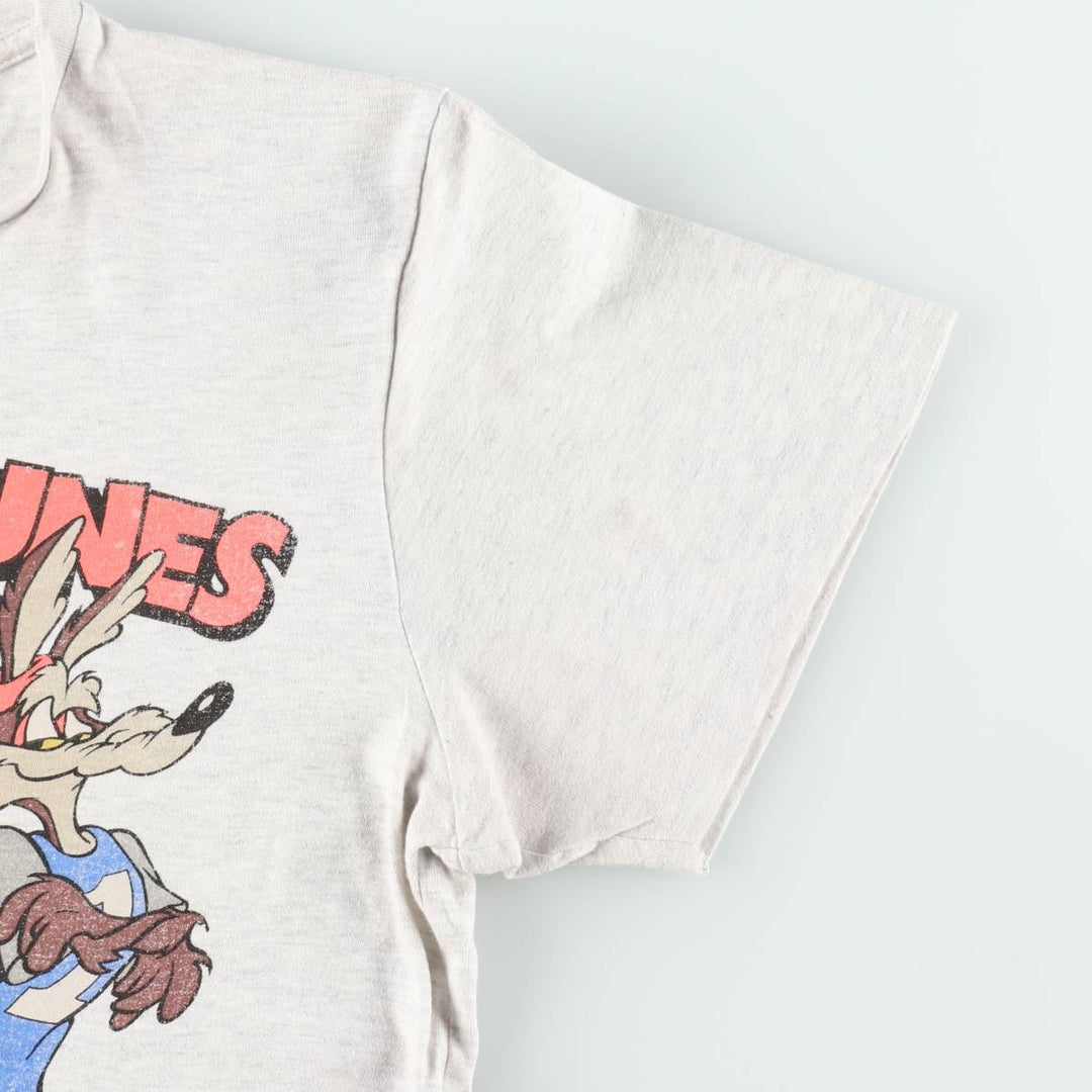 ~90'S LOONEY TUNES Character Print T-Shirt, Men's Size S (Equivalent), Vintage cotton gray type Vintage Second Hand
