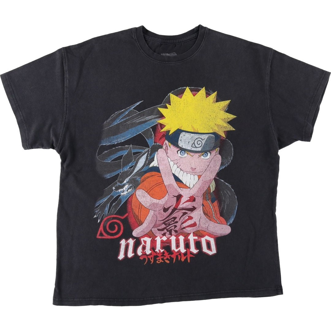 2000'S Naruto Uzumaki Naruto Anime Character Print T-Shirt, Men's Size M (approx.) cotton black type Vintage Second Hand