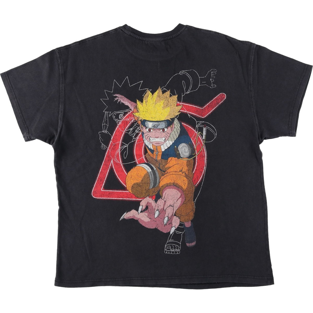 2000'S Naruto Uzumaki Naruto Anime Character Print T-Shirt, Men's Size M (approx.) cotton black type Vintage Second Hand