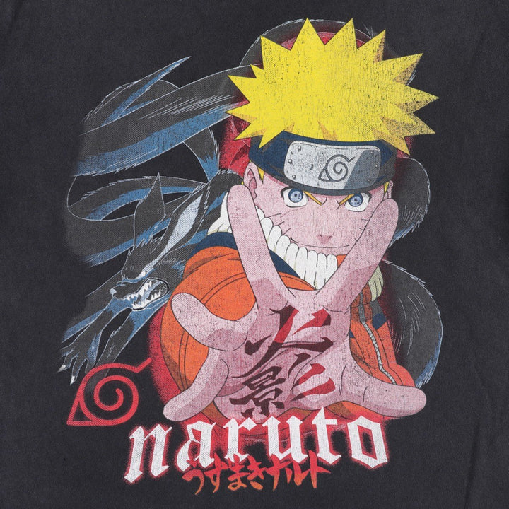 2000'S Naruto Uzumaki Naruto Anime Character Print T-Shirt, Men's Size M (approx.) cotton black type Vintage Second Hand
