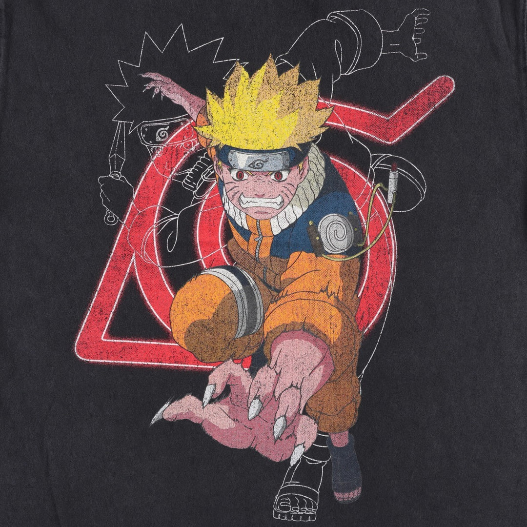 2000'S Naruto Uzumaki Naruto Anime Character Print T-Shirt, Men's Size M (approx.) cotton black type Vintage Second Hand