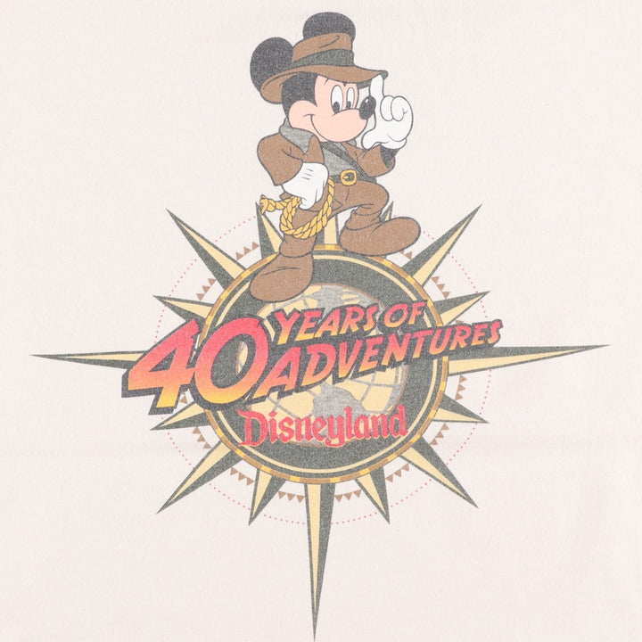 90'S Disney Designs MICKEY MOUSE character print T-shirt, Made in USA, Men's XL equivalent, Vintage cotton white type Vintage Second Hand