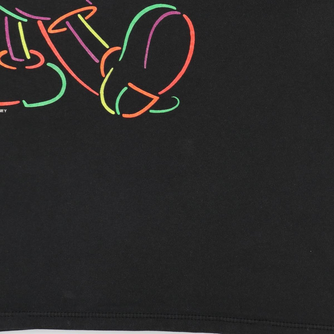 MICKE UNLIMITED MICKEY MOUSE Mickey Mouse Character Print T-Shirt, Men's Size L (approx.) unclear black type Vintage Second Hand