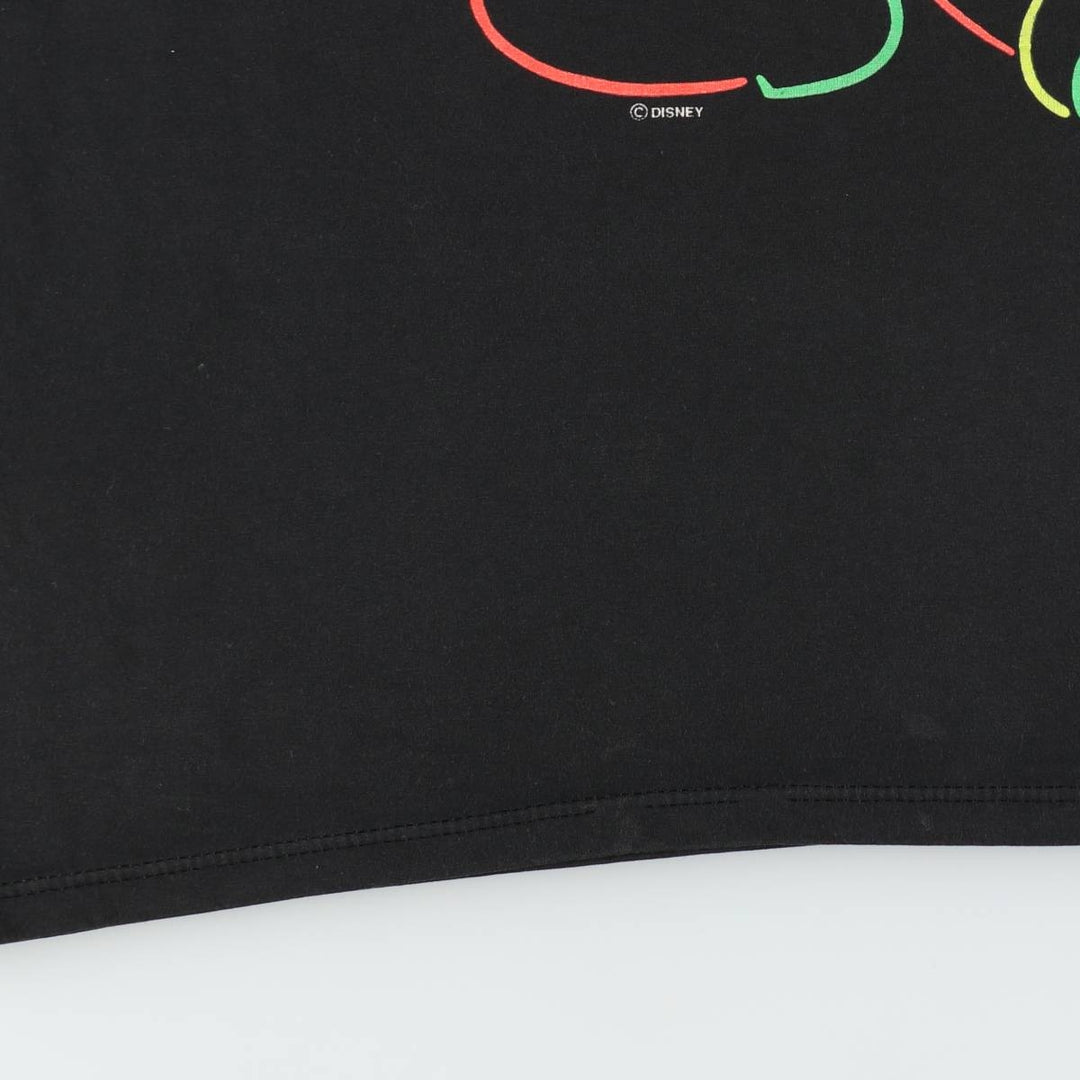 MICKE UNLIMITED MICKEY MOUSE Mickey Mouse Character Print T-Shirt, Men's Size L (approx.) unclear black type Vintage Second Hand