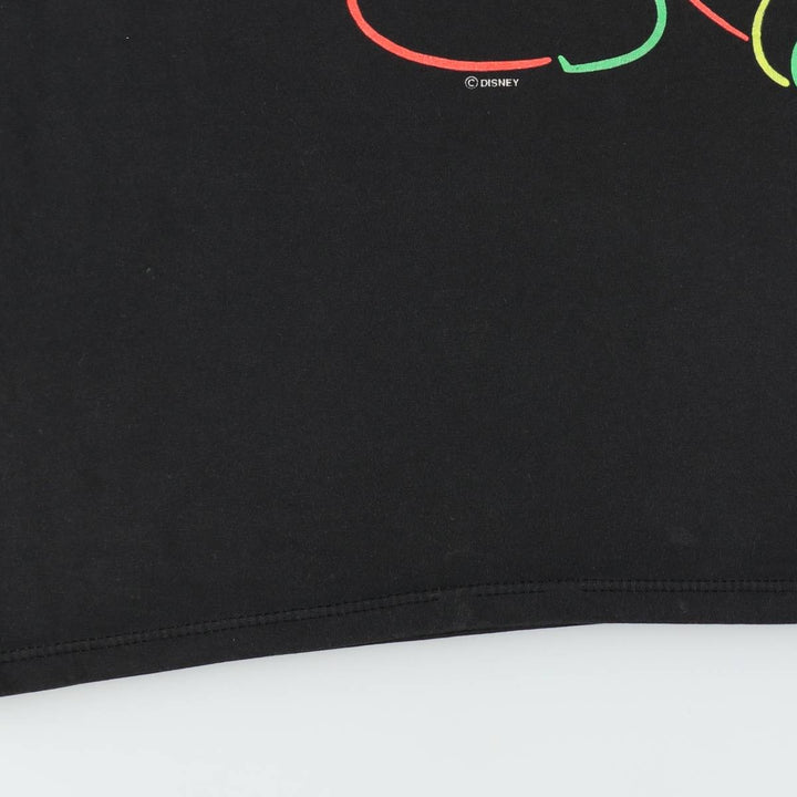MICKE UNLIMITED MICKEY MOUSE Mickey Mouse Character Print T-Shirt, Men's Size L (approx.) unclear black type Vintage Second Hand