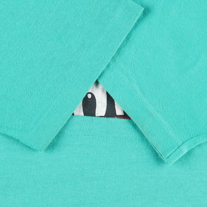 80'S ARTEX Looney Tunes Sylvester Cat Character Print T-Shirt, Made in USA, Men's Size M (Equivalent), Vintage cotton turquoise blue Vintage Second Hand