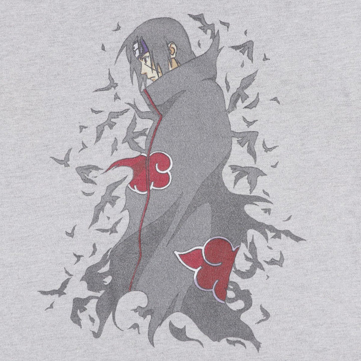 2000'S NARUTO SHIPPUDEN Naruto Shippuden Uchiha Itachi Anime Character Print T-Shirt Men's XL cotton gray type Vintage Second Hand