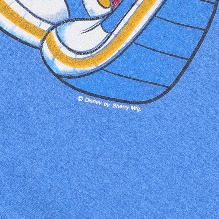 90'S Fruit of the Loom BEST Mickey Mouse & Minnie Mouse Character Print T-Shirt, Made in USA, Men's Size L (approx.) cotton blue type Vintage Second Hand